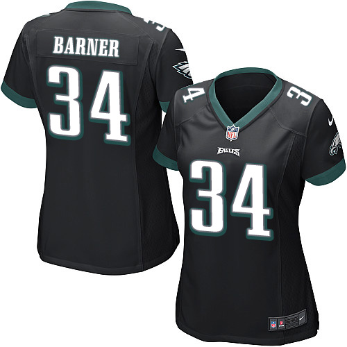 Women's Elite Kenjon Barner Nike Jersey Black Alternate - #34 NFL Philadelphia Eagles